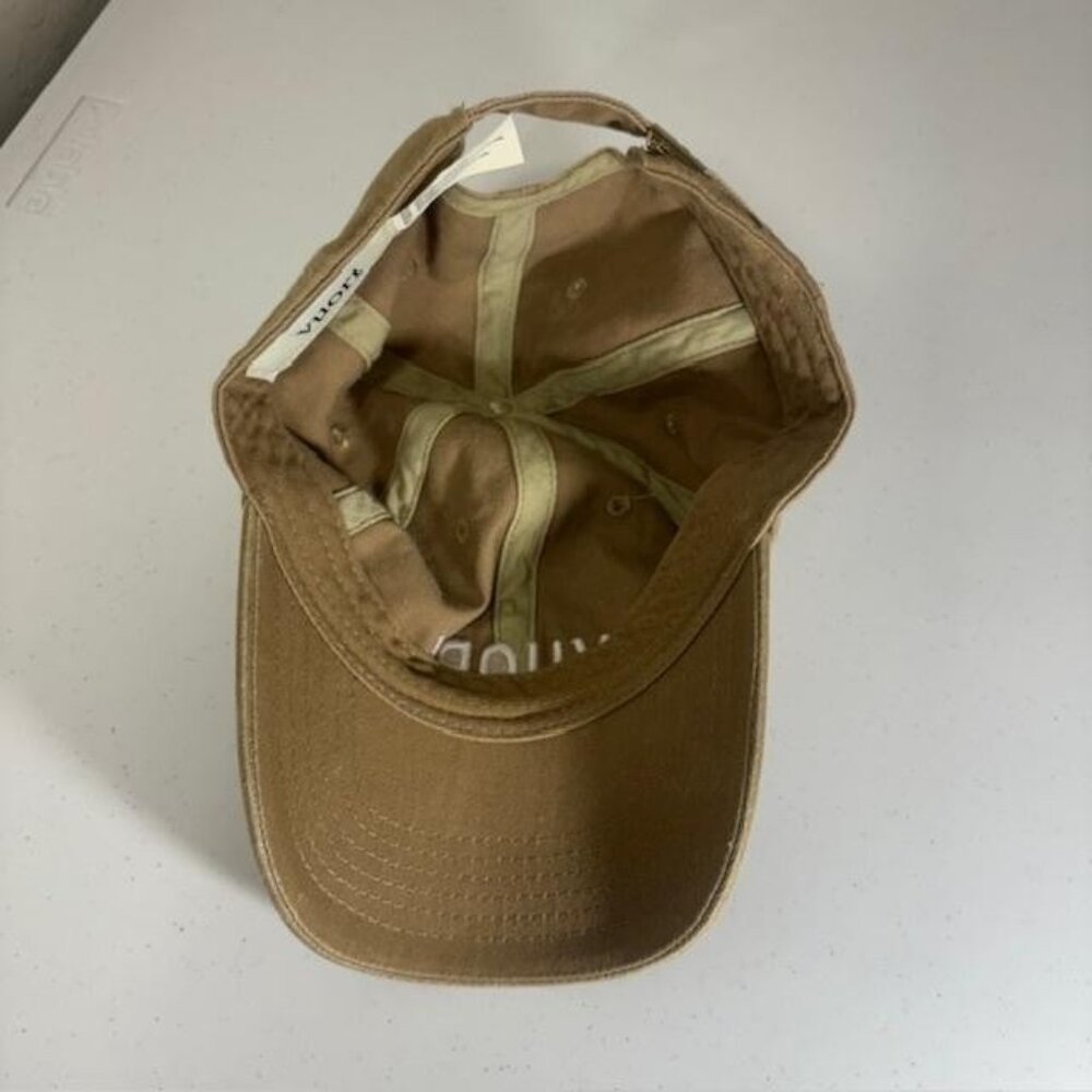Vuori Hat Cap Strap Back Brown Cotton Twill Logo Embroidered One Size Mens - Picture 6 of 7